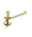 Roped Anchor Shaped Silver Bone Nose Stud NSKD-1035
